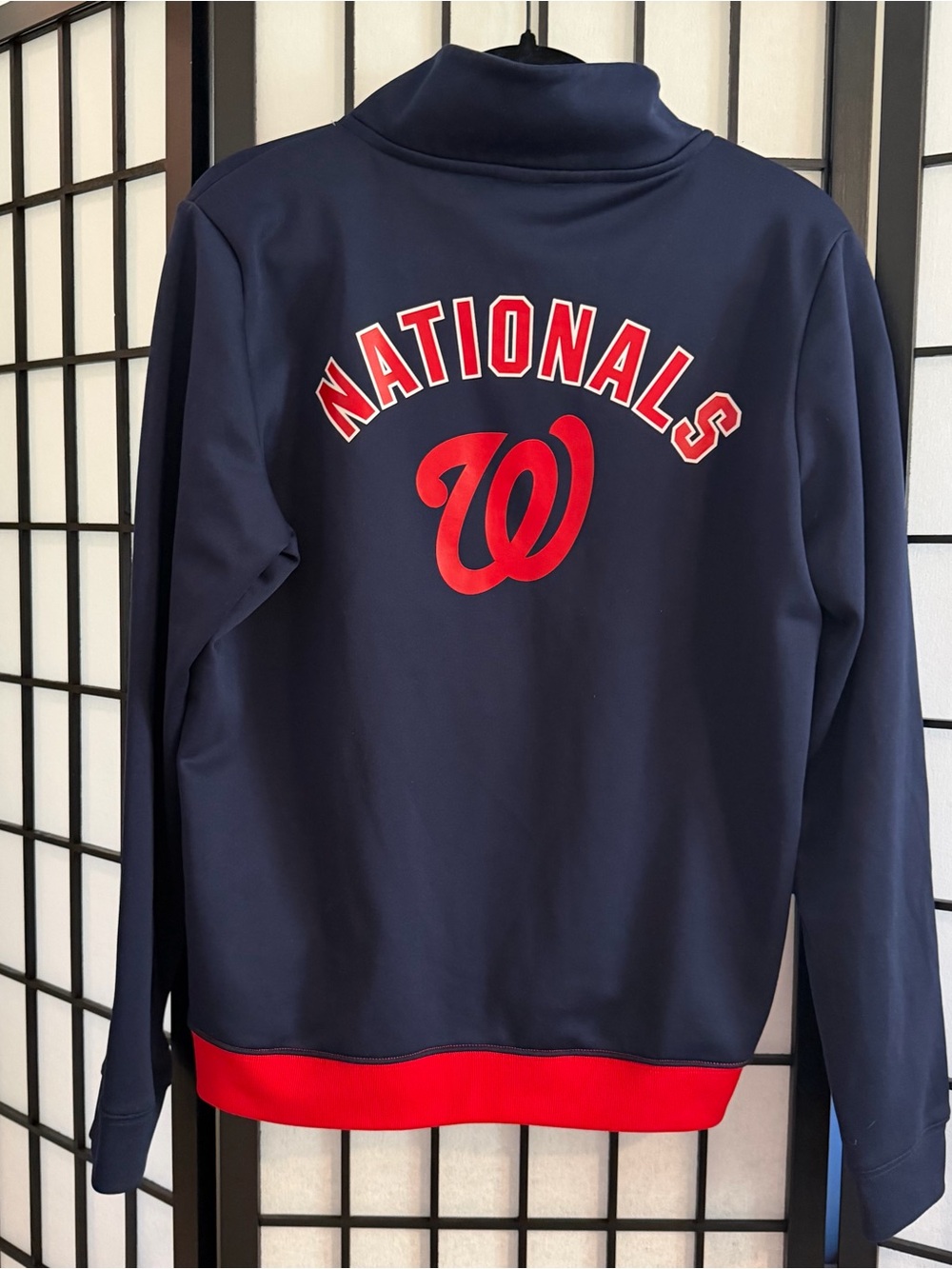 PINK X Washington Capital Two-Tone Navy and Red Zip-Up Jacket Large NEW!